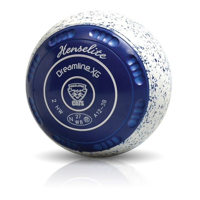 Geelong Cats AFL Club Logo engraving on Blue and White bowls